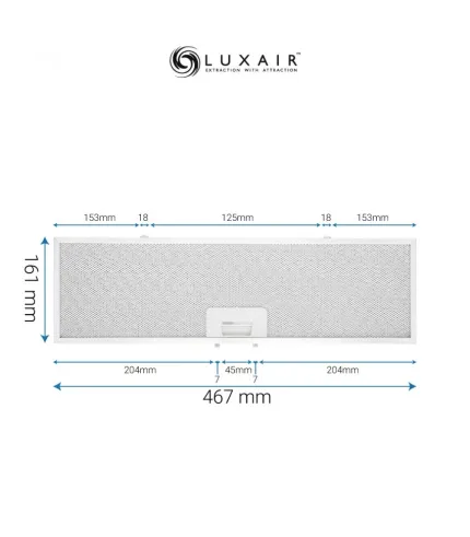 Metal Grease Filter 161mm x 467mm