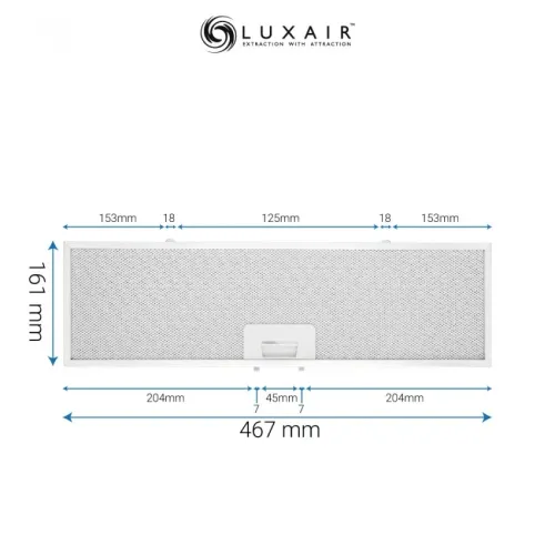 Metal Grease Filter 161mm x 467mm
