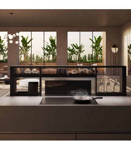 200cm Downdraft Cooker Hood - With Gourmet Station