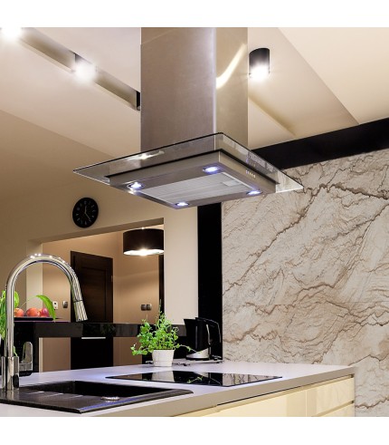 Flat Glass Island Cooker Hood - Options