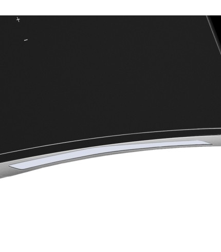 Curva - Angled Curved Black Glass - Options